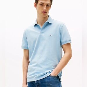 Tommy Hilfiger Regular Fit Stretch Tommy Polo In Blue Men’s Medium